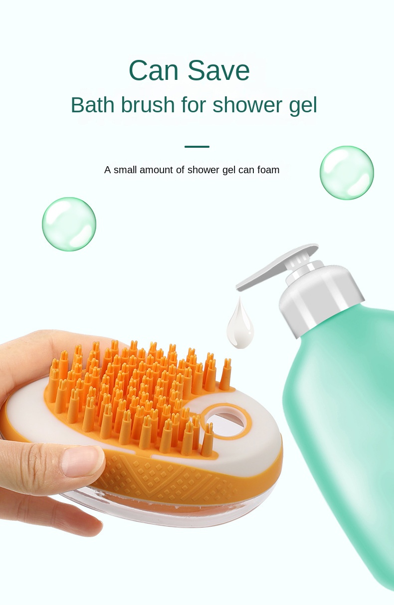 Dog Cat Bath Brush 2-in-1 Pet SPA Massage Comb Soft Silicone Pets Shower Hair Grooming Cmob Dog Cleaning Tool Pet Products - Image 22