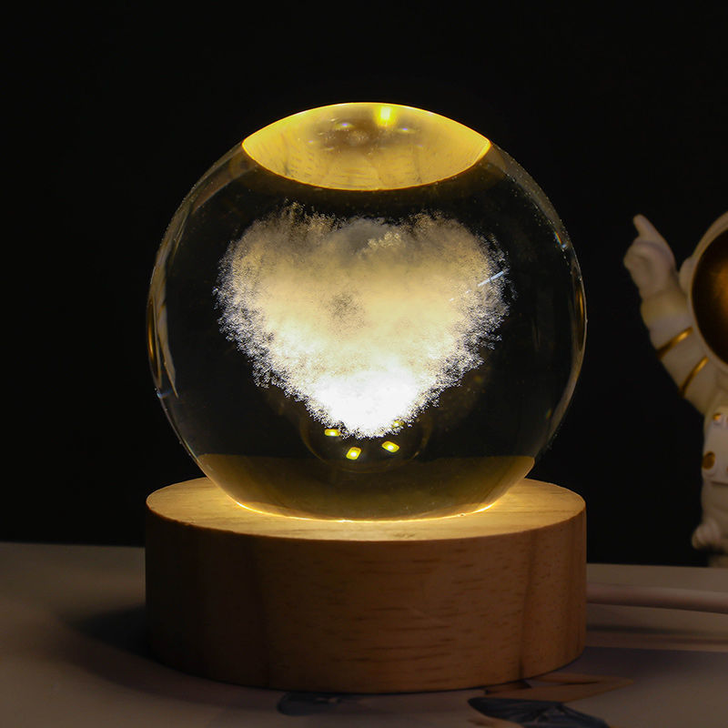 Luminous Starry Sky And Planets Moon Moon Crystal Ball Small Night Lamp Projection Ambience Light Creative Gift New Strange Gift - Image 26