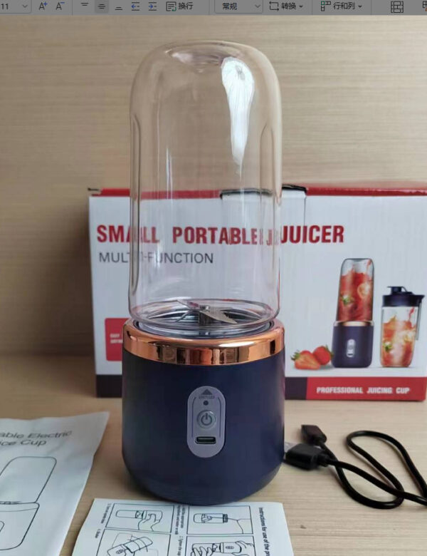 6blade Portable Blender Mini Juicer Cup Extractor Smoothie USB Charging Fruit Squeezer Blender Food Mixer Ice Crusher Portable Juicer Machine - Image 34