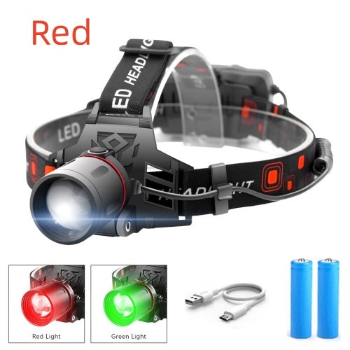 T6 white light green light red light zoom headlight - Image 13
