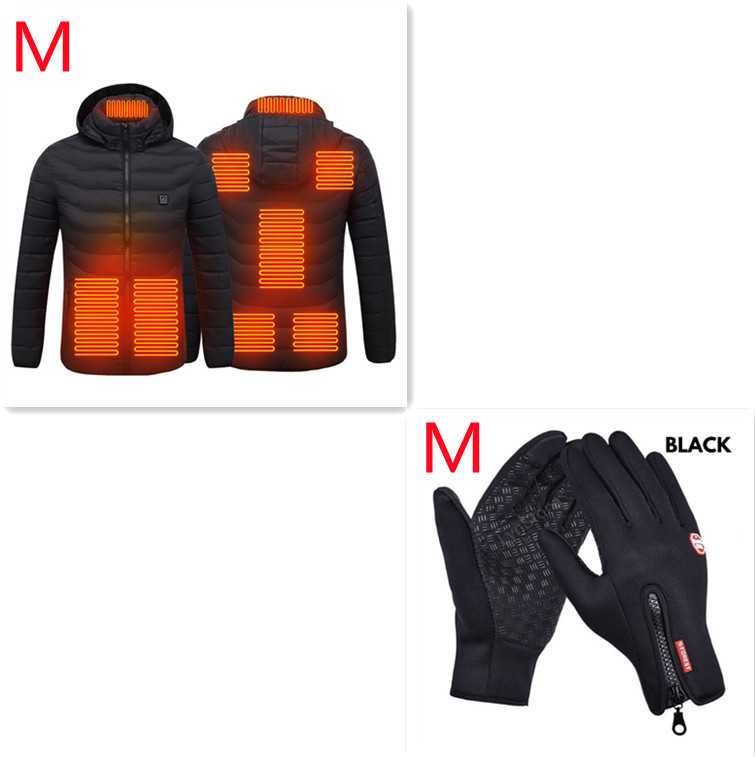 Winter Heated Jacket USB Electric Cotton Coat Zip-up Heater Thermal Clothing Heating Vest For Men - Image 48