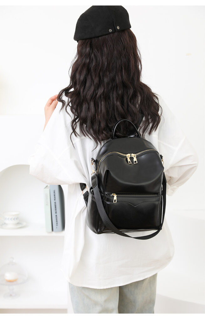 Korean-style Soft PU Large-Capacity Versatile SpringSummer New Arrival Womens Travel Backpack
