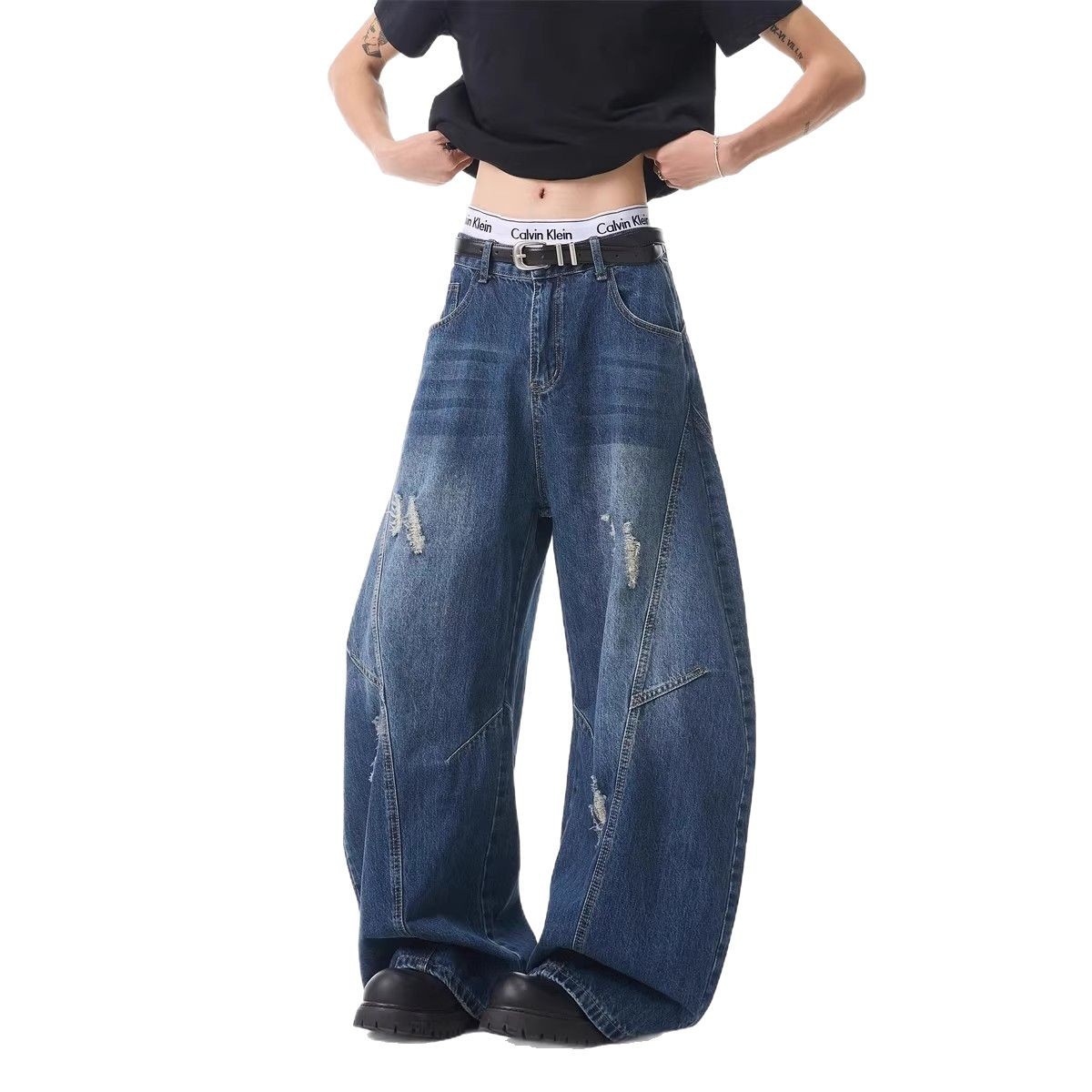 American-style Tailored Bootcut Jeans, Womens And Mens, Springautumn Vintage - Image 4