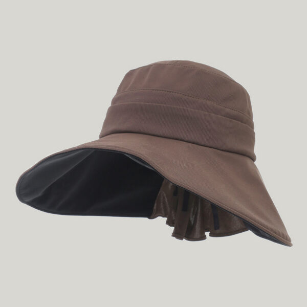 Cross-border Minimalist Light Board Vertical Stripe Wide-brimmed Sun Hat For Daily Outdoor Hiking And Climbing, Sun Protection Hat - Image 2