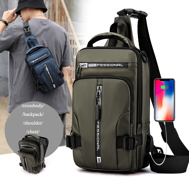 Crossbody Bags Men Multifunctional Backpack Shoulder Chest Bags - Image 1