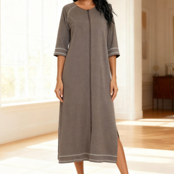 Comfortable Cardigan Womens Base-Layer Pajamas For Autumn And Winter - Image 3