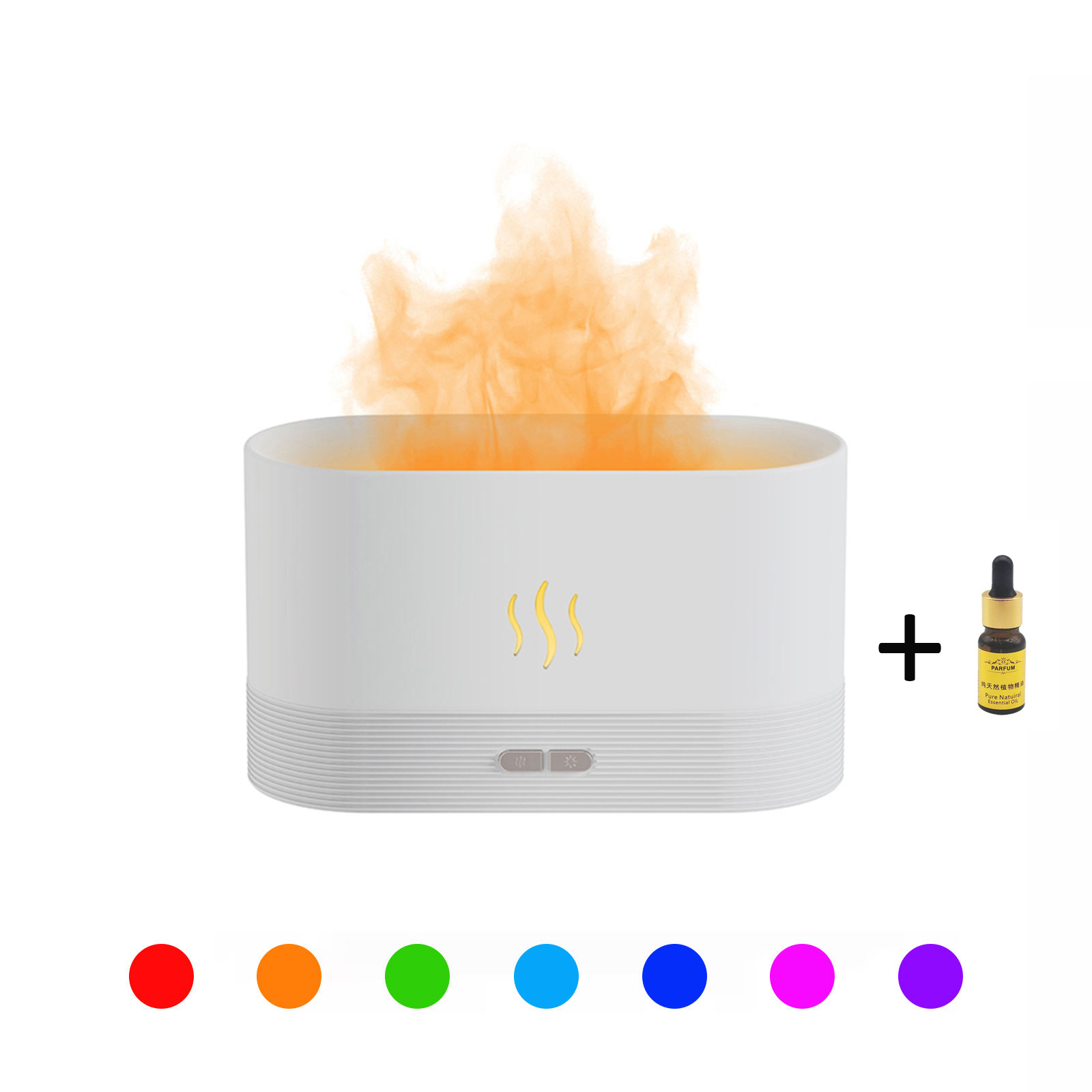 Best Selling USB Ultrasonic Flame Humidifier Led RGB Colorful Essential Oil Fire Flame Aroma Diffuser - Image 12