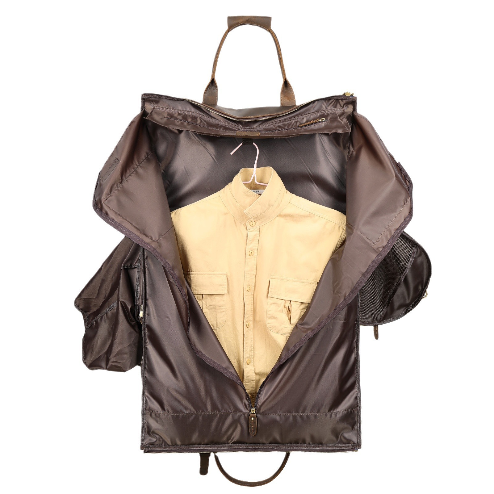 Leather Handheld Portable Travel Bag - Image 3