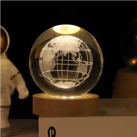 LED Night Light Galaxy Crystal Ball Table Lamp 3D Planet Moon Lamp Bedroom Home Decor For Kids Party Children Birthday Gifts - Image 14
