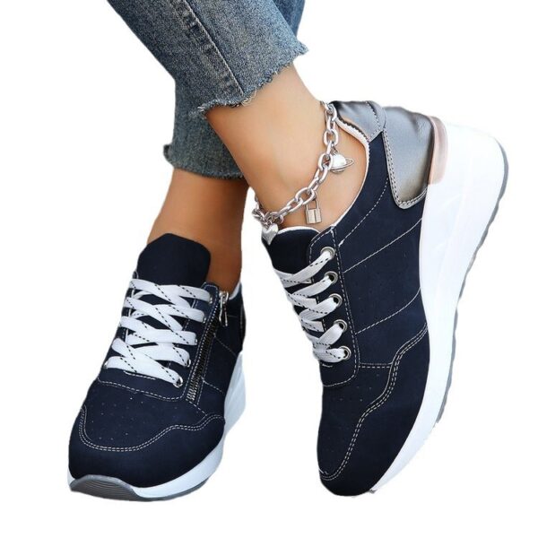 Fashionable Chunky-soled Sneakers Low-cut Casual Shoes For Outdoor Wear - Image 4
