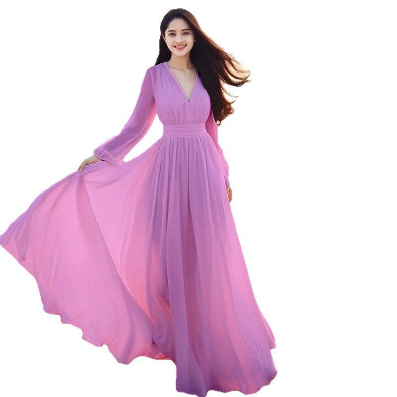 Beach Vacation Flowy Long Maxi Dress - Image 6