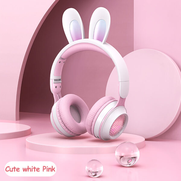 Rabbit Ear Headphones Wireless Luminous Extendable Wheat Headphones - Image 29