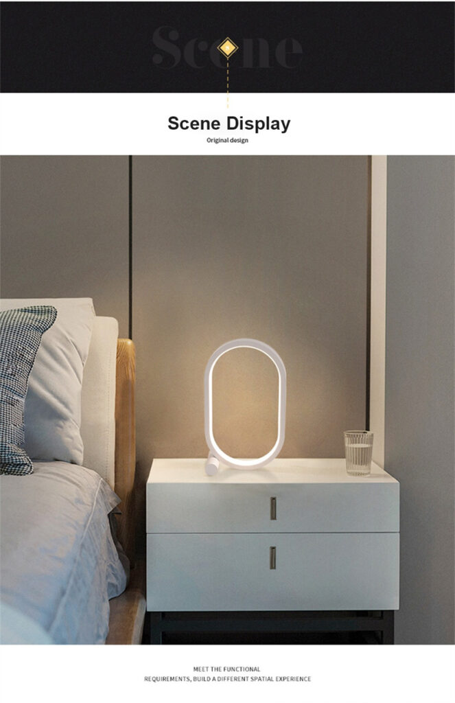 Usb Plug-In Lamp Oval Acrylic Lamp Touch Control Dimmable Modern Simple Creative Night Lamp Bedside Reading Lamp Desk Table Led