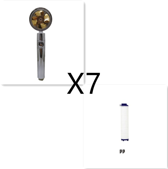 Shower Head Water Saving Flow 360 Degrees Rotating With Small Fan ABS Rain High Pressure Spray Nozzle Bathroom Accessories - Image 70