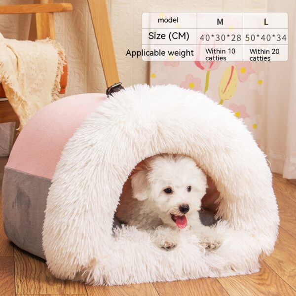 New Splice Portable Pet Nest Portable Autumn And Winter Warm Dog Nest Moisture-proof Long Fur Cat Nest Cross Border Pet Nest - Image 19