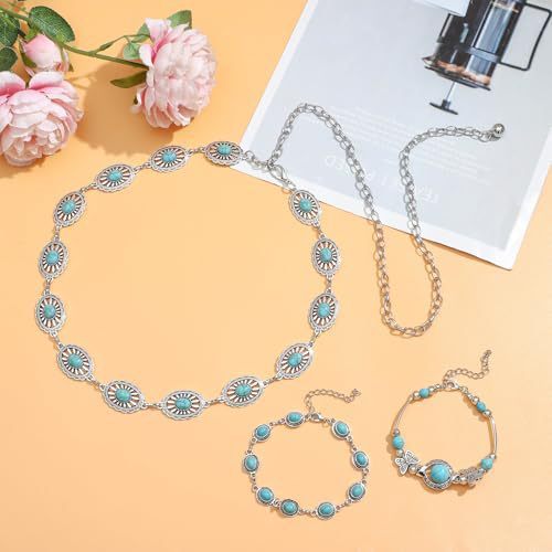 Womens Retro All-Match Alloy Pendant Necklace And Earrings Set - Image 5