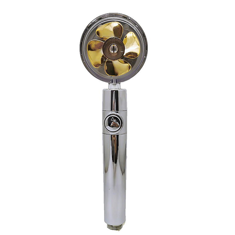 Shower Head Water Saving Flow 360 Degrees Rotating With Small Fan ABS Rain High Pressure Spray Nozzle Bathroom Accessories - Image 112