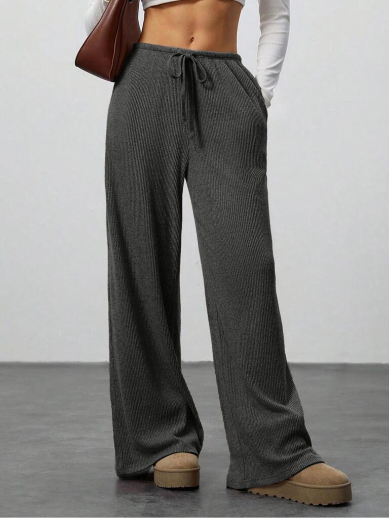 Women's Solid-color Casual Straight-leg Pants