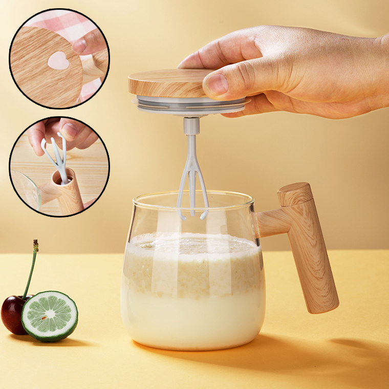 400ML Self Stirring Coffee Mug  Electric Mixing Glass Coffee CupHigh Speed Fast Automatic Coffee Cup For Gyms Dining Room Kitchen Gadgets - Image 1