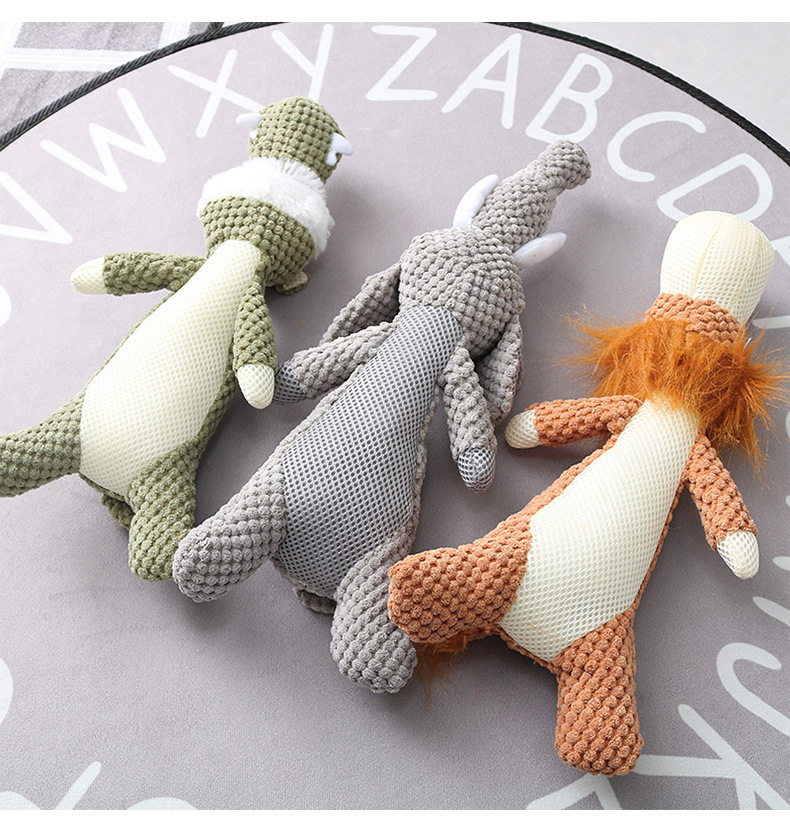 Plush Cartoon Puppy Dog Toy Pet Dog Chew Squeak Toys For Small Dogs Teeth Grinding Pet Products Dog Accessories - Image 7