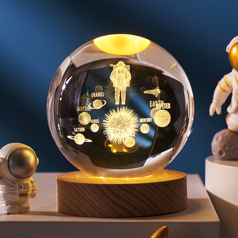 Luminous Starry Sky And Planets Moon Moon Crystal Ball Small Night Lamp Projection Ambience Light Creative Gift New Strange Gift - Image 17