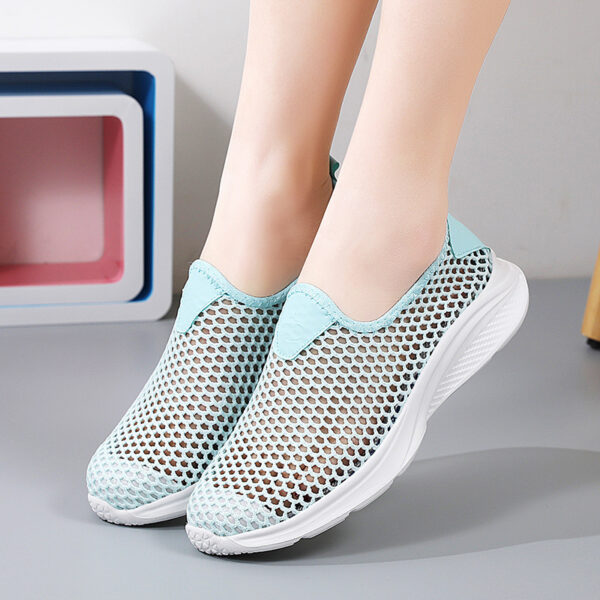 Summer Breathable Mesh Senior Walking Shoes - Image 4