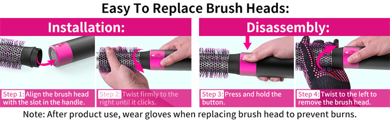 Professional 5 In 1 Hair Dryer Brush Dryer And Straightening Brush Electric Hair Styling Tool Automatic Hair Curler Beauty Supplies Gadgets - Image 15