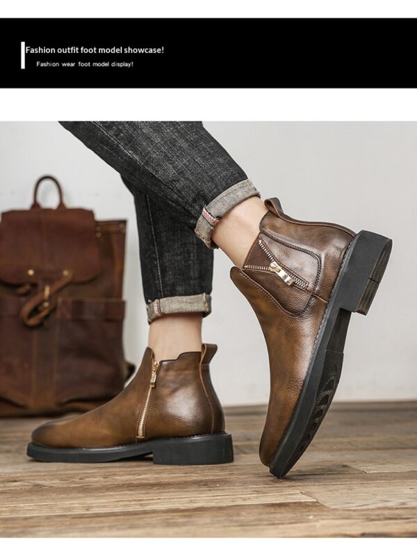 Slip-on Business High-top Casual Ankle Boots - Image 12