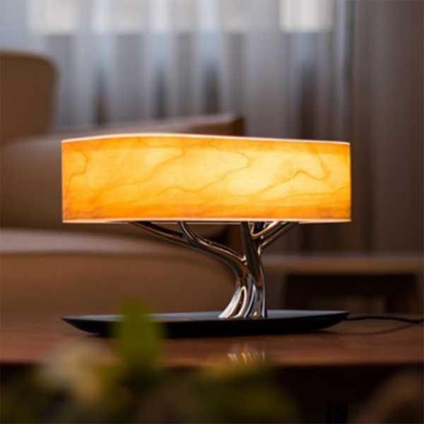 Creative Tree Light Table Lamp Bluetooth-Compatiable Music Speaker Bedside Light Dimmable Phone Wireless Charging Desk Lights - Image 14