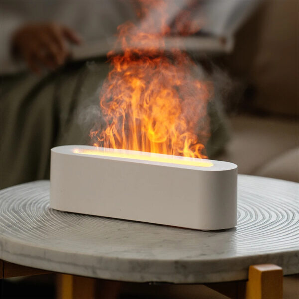 Flame Aroma Diffuser Air Humidifier Ultrasonic Cool Mist Maker Fogger Led Essential Oil Lamp Realistic Fire Difusor - Image 2