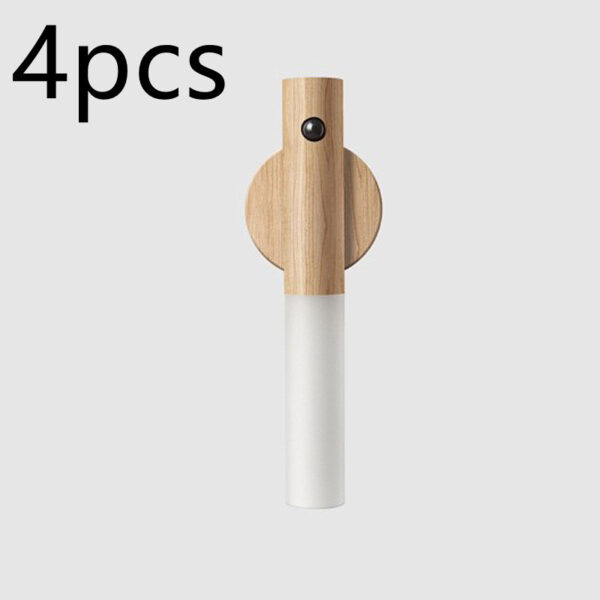 Auto LED USB Magnetic Wood Wireless Night Light Corridors Porch Lights PIR Motion Sensor Wall Light Cabinet Lamp - Image 28