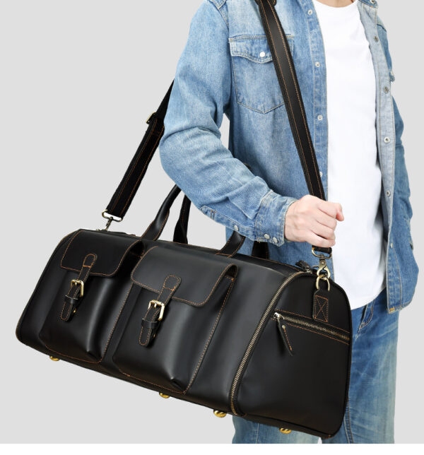 Leather Handheld Portable Travel Bag - Image 12