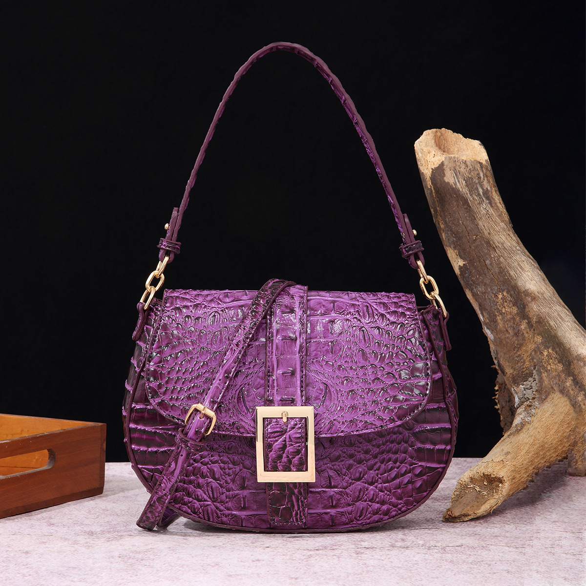 Handheld armpit crossbody baguette women's bag - Image 15