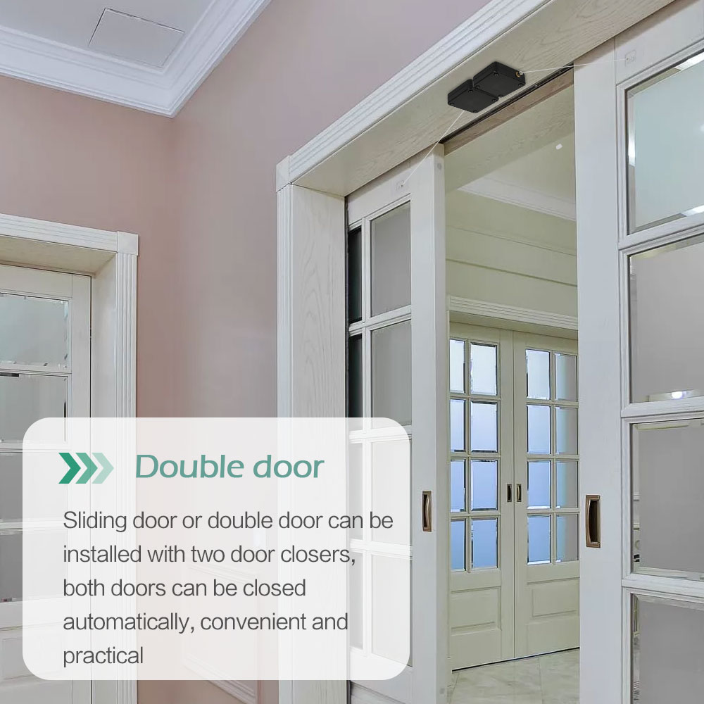Automatic Door Closer Punch-Free Soft Close Door Closers For Sliding Door Glass Door 500g-1000g Tension Closing Device - Image 21