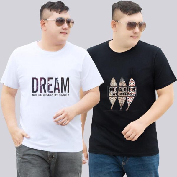 Men's Plus Fat  Size Loose Half Sleeve - Image 2
