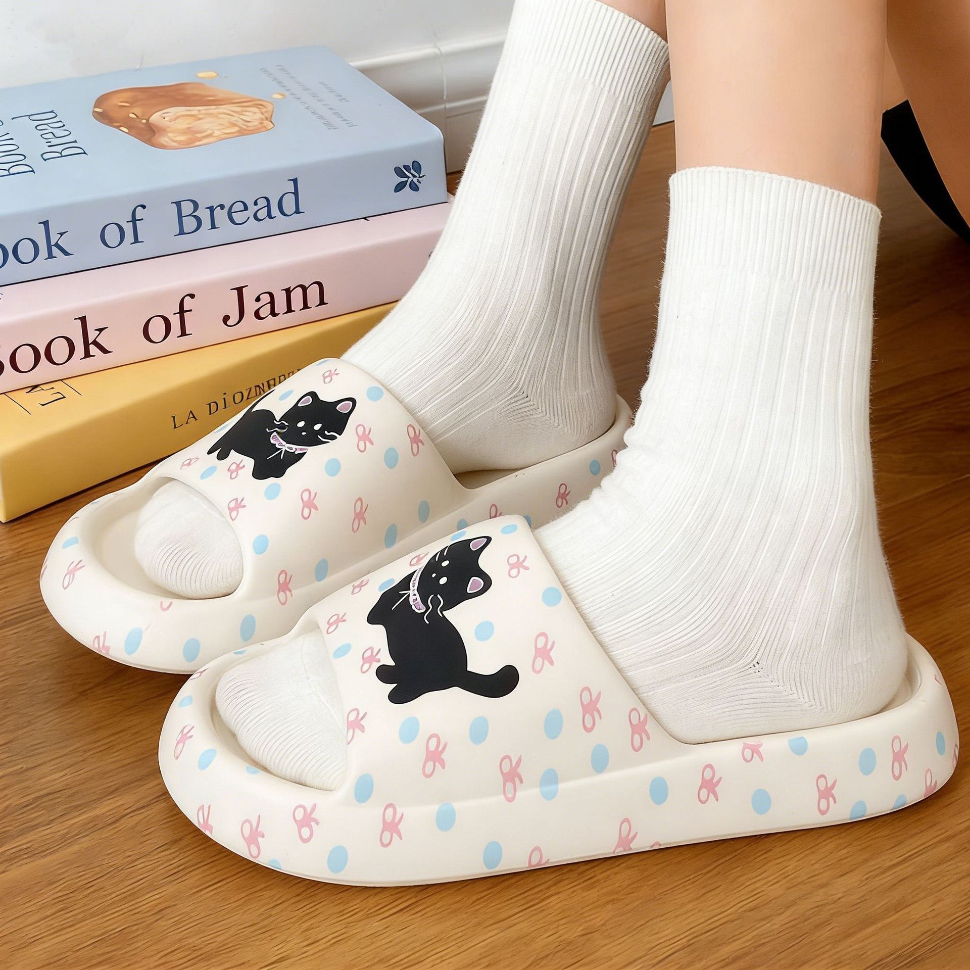 Printed Sausage Dog Slide Sandals For Women - Image 18