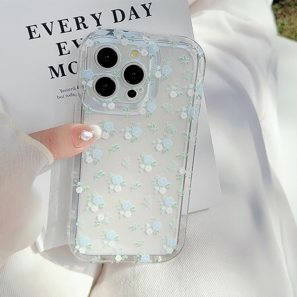 Fresh And Summery Blue Floral Phone Case - Image 2