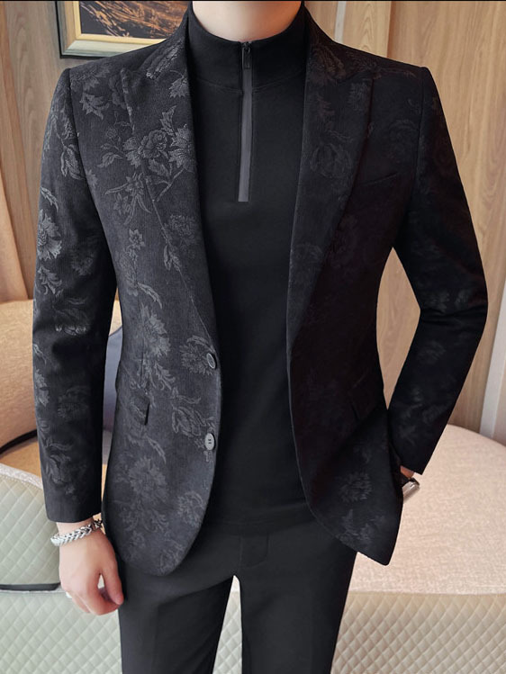Men's Slim Fit Floral Print Casual Balzers - Image 2