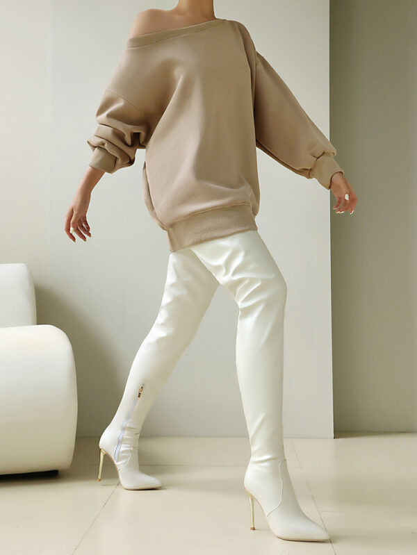 Sexy Slimming Pointed-toe Over-the-knee Boots With Stiletto Heels - Image 17