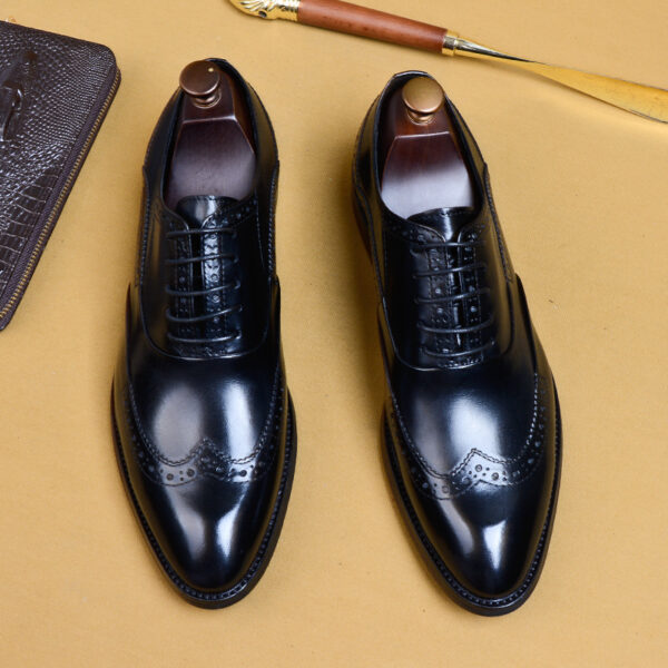 Men's Business Formal Pointed-Toe Oxford Shoes - Image 1