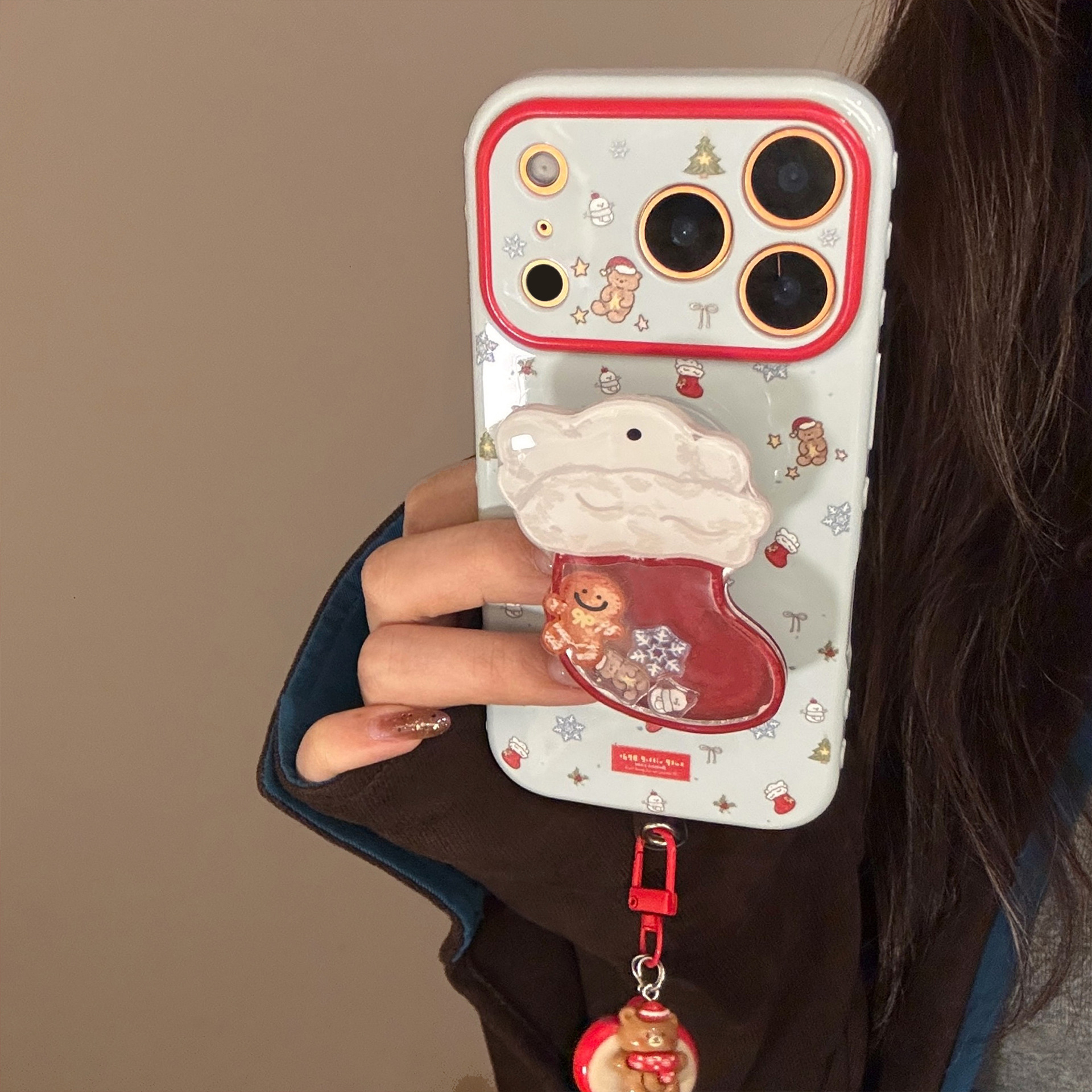 Christmas Stocking Shaker Stand Phone Case - Image 10