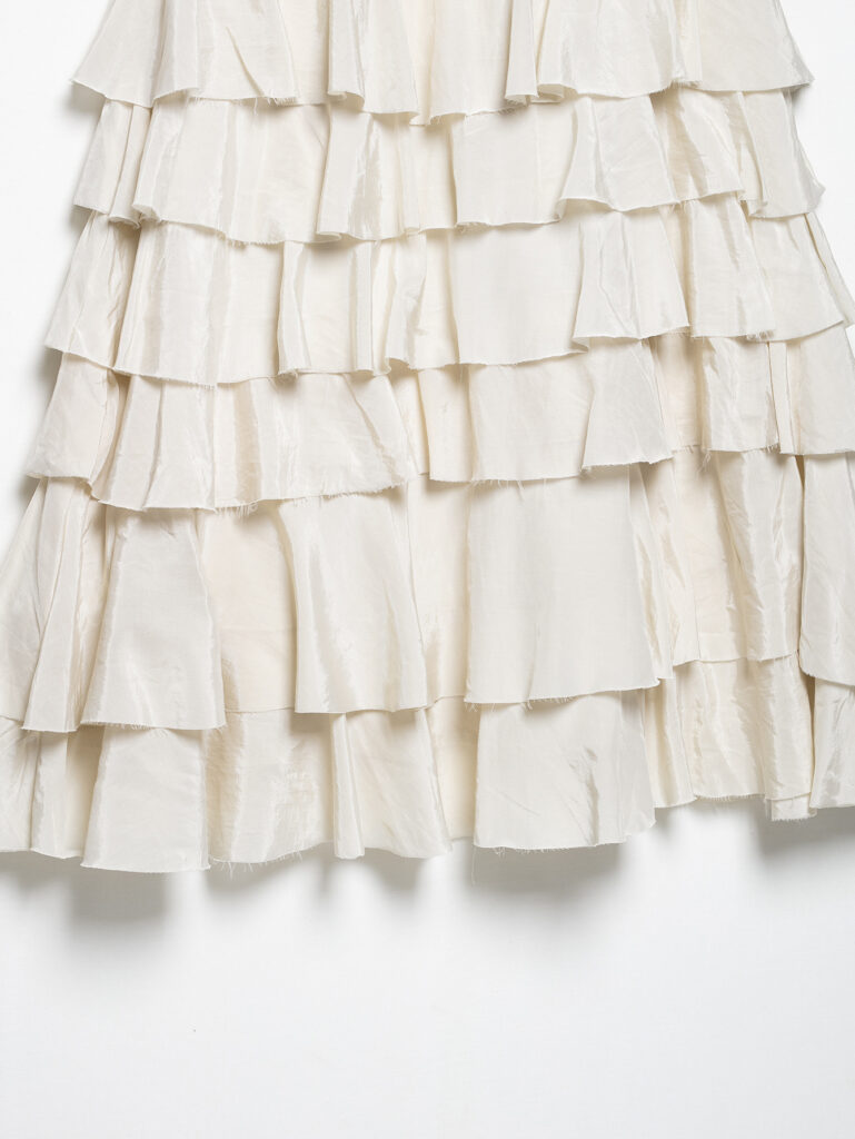 Women's Tiered-ribbon Decorated Cake-style Midi Skirt