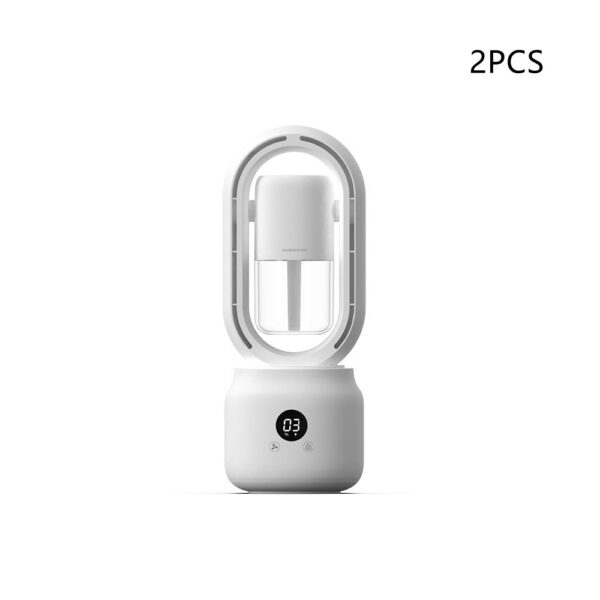 Summer Water Cooled Spray Mist Electric Fan USB Rechargeable Portable Wireless Air Humidifier Bladeless Ventilator Table Fan - Image 29