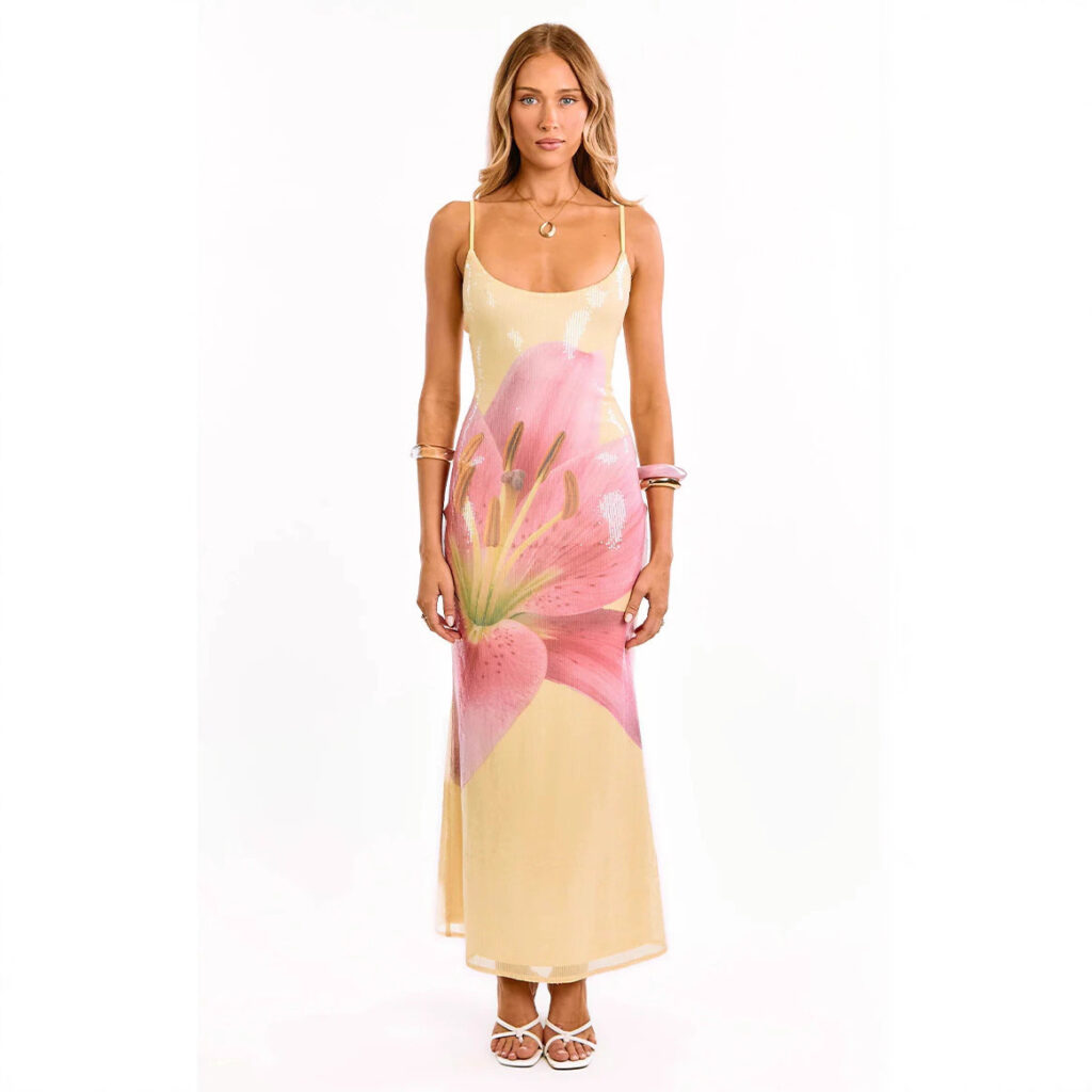 Women's Sexy Hip-hugging Printed Strap Dress