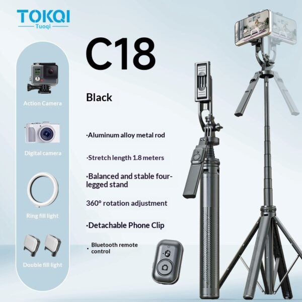 C17 Smartphone Selfie Stick Smart  Stabilized Extendable Gimbal With Full Auto Mode - Image 4
