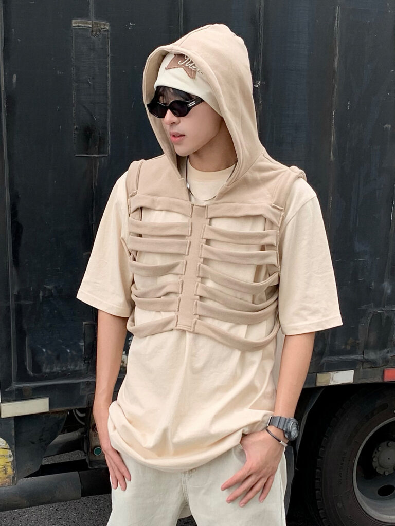 Loose, Versatile Designer-style Sleeveless Hooded Tank Top