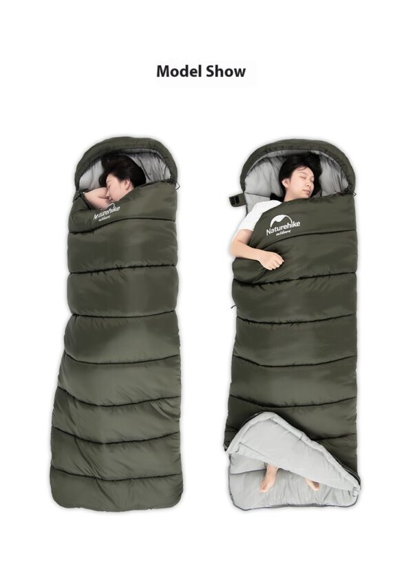 Naturehike Series Envelope Hooded Sleeping Bag Outdoor Camping Autumn And Winter Cold-proof Double - Image 27