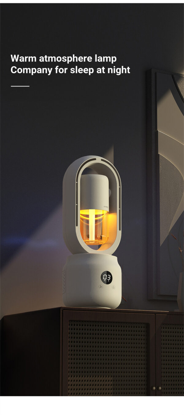 Summer Water Cooled Spray Mist Electric Fan USB Rechargeable Portable Wireless Air Humidifier Bladeless Ventilator Table Fan - Image 22