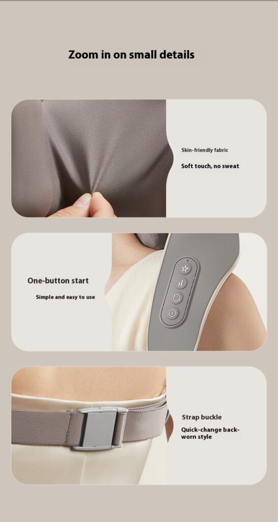 Free Hands Rubbing Clip Massage Shoulder And Neck Waist Back Electric Massager