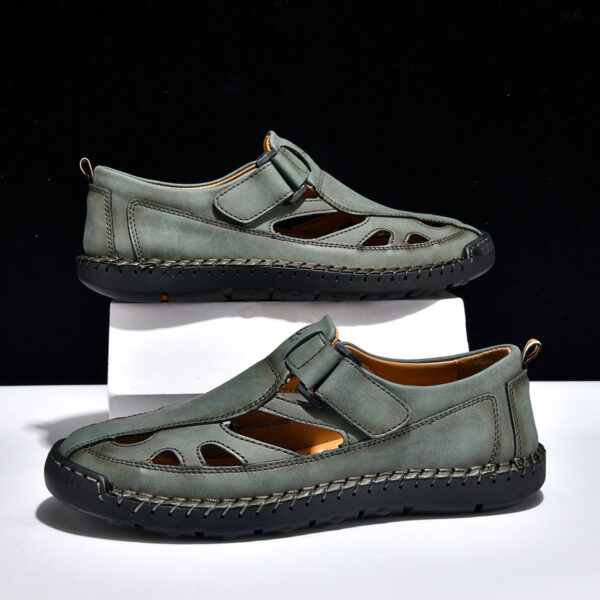Breathable Hand-Sewn Mens Closed-Toe Sandals - Image 17